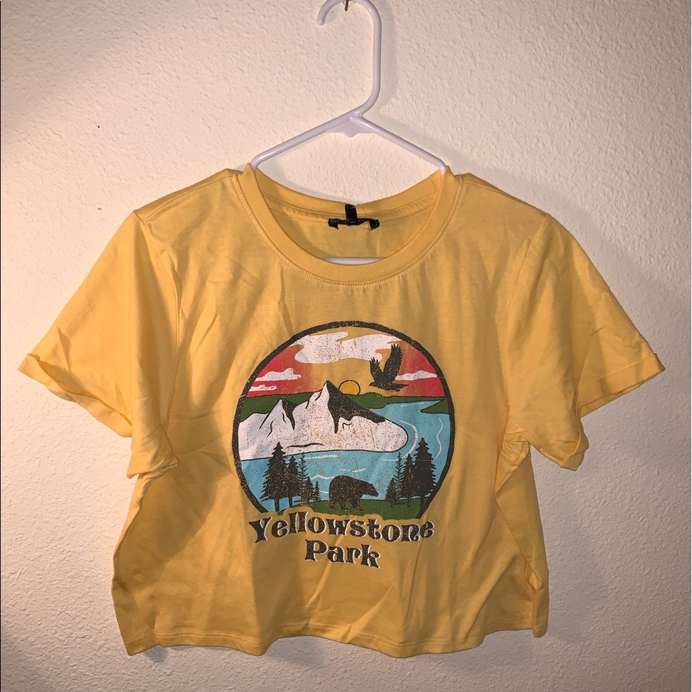 Yellow crop top